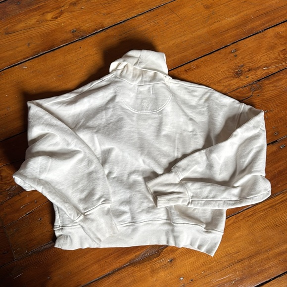 Anine Bing Kian Sweatshirt Ivory Turtleneck Long - Picture 10 of 10